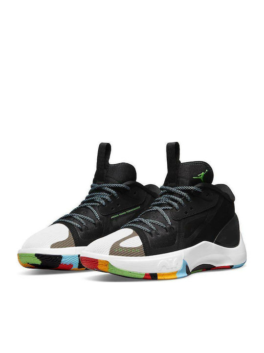 Zoom Separate High Basketball Shoes Black / White / Multicolor