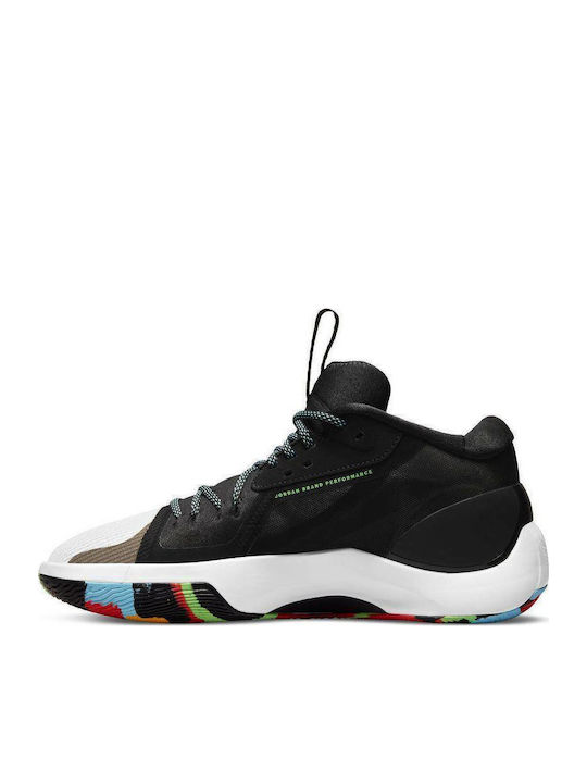 Zoom Separate High Basketball Shoes Black / White / Multicolor