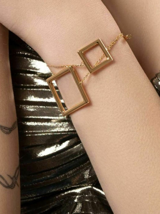 Rebecca Damen Armband Kette Ludi aus Stahl Vergoldet