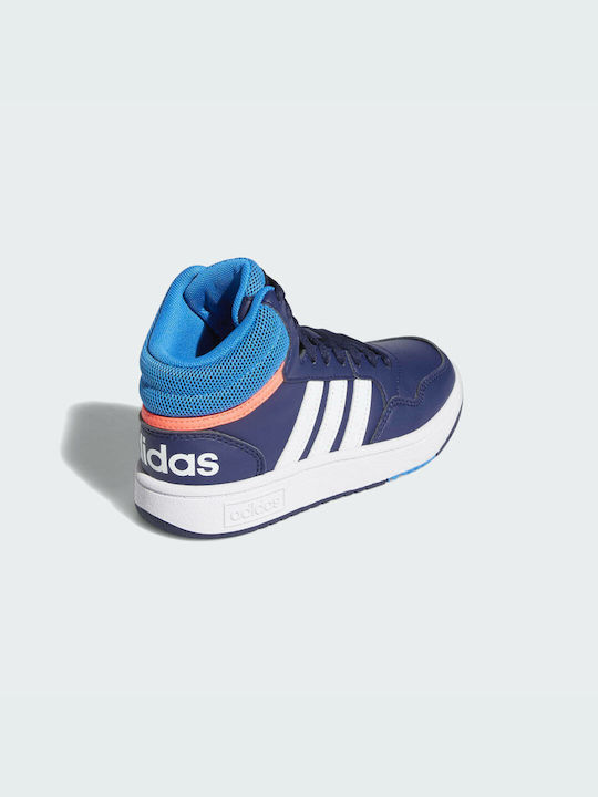 Adidas Αθλητικά Παιδικά Παπούτσια Μπάσκετ Hoops Mid 3.0 K Dark Blue / Blue Rush / Turbo