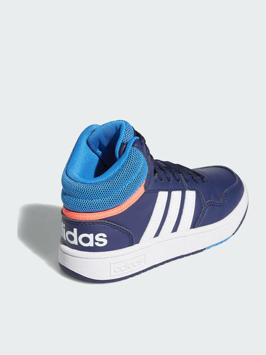 Hoops Hoops Mid 3.0 K Kids Sports Shoes Basketball with Laces Dark Blue / Blue Rush / Turbo