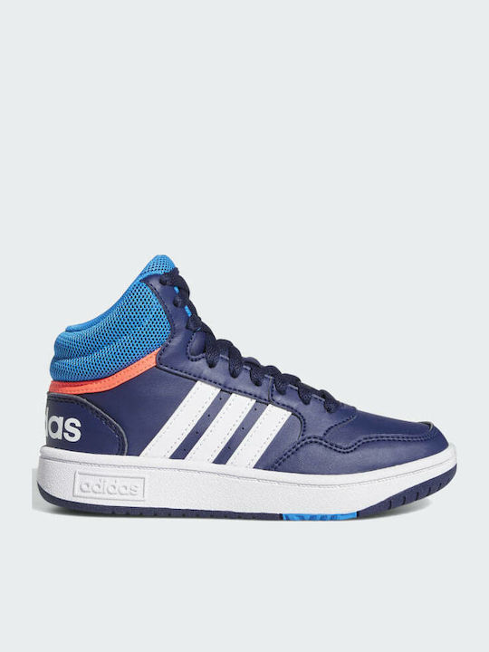 Hoops Hoops Mid 3.0 K Kids Sports Shoes Basketball with Laces Dark Blue / Blue Rush / Turbo