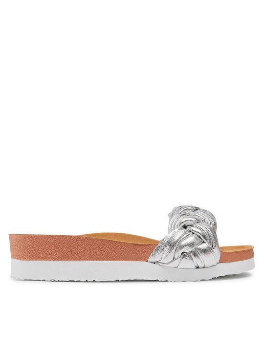 Gioseppo Yoder Women's Flat Sandals in Silver Color