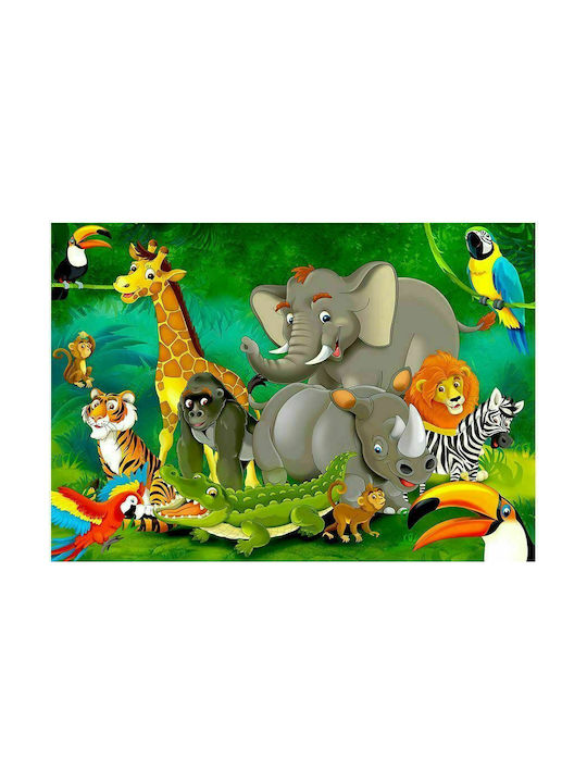 Polihome Peel & Stick Kids Wallpaper Colourful Safari L294xH210cm