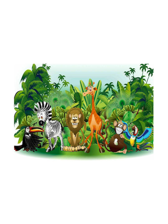 Polihome Peel & Stick Kids Wallpaper Jungle Animals L343xH245cm