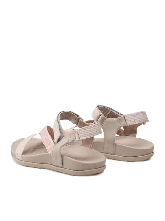 Beachy Sunrise Women's Flat Sandals Sporty in Beige Color
