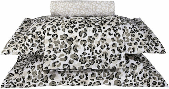 Greenwich Polo Club Duvet Cover Set Cotton Queen with 2 Pillowcases 220x240 2122 White / Black / Khaki