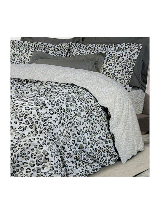 Greenwich Polo Club Duvet Cover Set Cotton Single with Pillowcase 160x240 2122 White / Black / Khaki