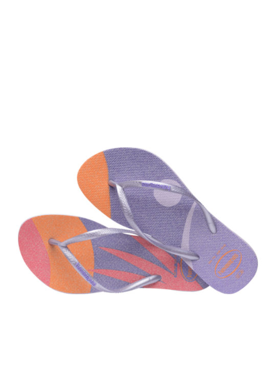 Slim Palette Glow Women's Flip Flops Purple