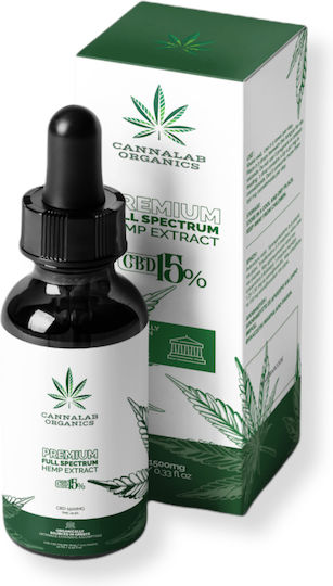 Cannalab Organics Premium Full Spectrum Hemp Extract CBD 15% 1500mg 10ml