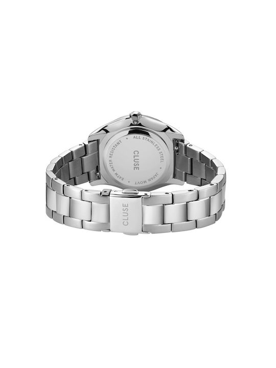 Cluse Feroce Petite Uhr mit Silber Metallarmband