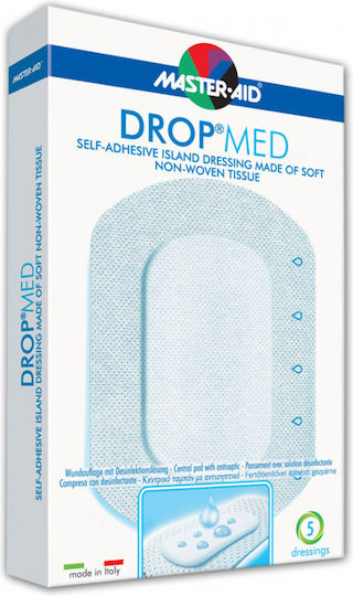 Master Aid Drop Med Plasters 12x10cm 5pcs
