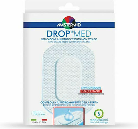 Master Aid Drop Med Plasters 12x10cm 5pcs