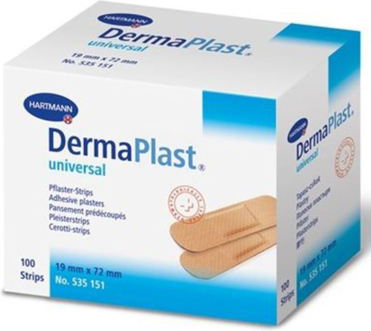 Hartmann Dermaplast Universal Waterproof Plasters 72x19mm 100pcs