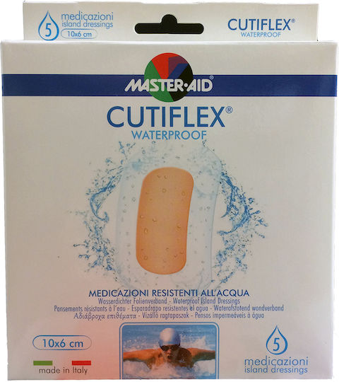 Master Aid Cutiflex Waterproof Plasters 10x6cm 5pcs