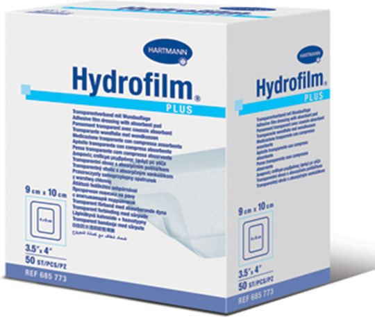 Hartmann Hydrofilm Plus Waterproof & Sterilized Plasters 10x9cm 50pcs