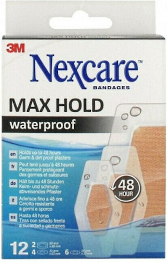 3M Nexcare Max Hold Αυτοκόλλητα Επιθέματα 48 Hours 12τμχ