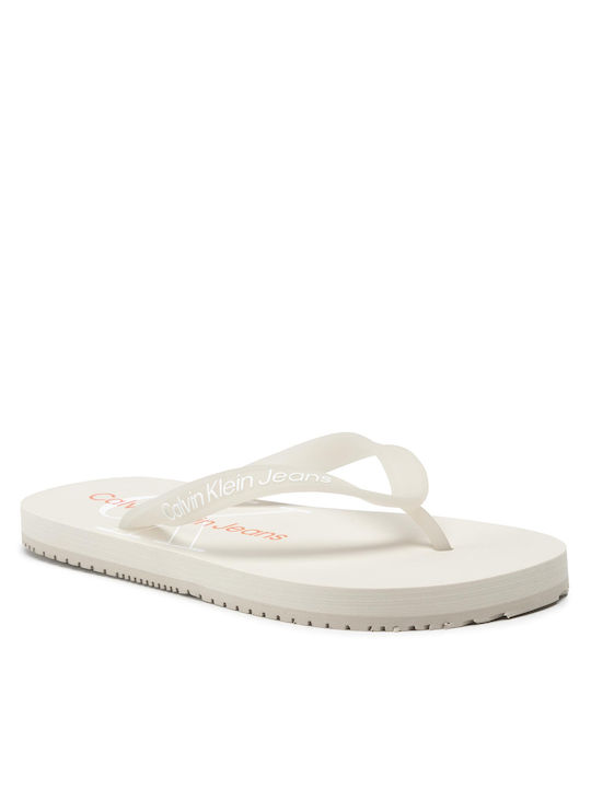 Calvin Klein Women's Flip Flops Eggshell