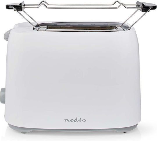 Nedis Prăjitor de pâine 2 sloturi 750W Alb