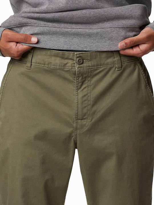 Pacific Ridge Men's Chinos Elastic Pants in Regular Fit Khaki