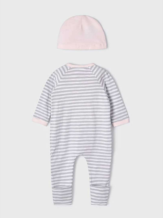 Mayoral Baby Bodysuit Set Long-Sleeved with Accessories Gray