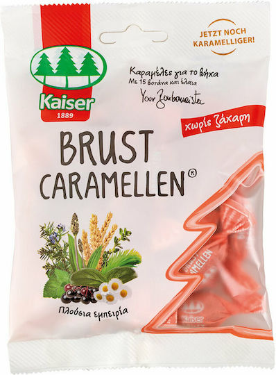 Kaiser 1889 Brust Caramellen Καραμέλες Χωρίς Ζάχαρη & Γλουτένη 75gr 16τμχ