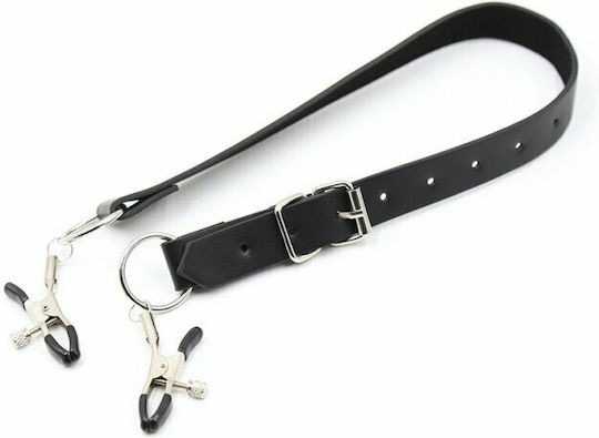 Dream Love OhMama Fetish! Leg Bondage Strap Clit Clamps Σφιγκτήρες Θηλών Black