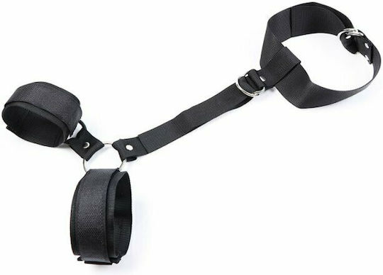 Dream Love OhMama! Fetish Collar With Wrist Restraints Σετ για Δέσιμο Λαιμού & Άκρων Black