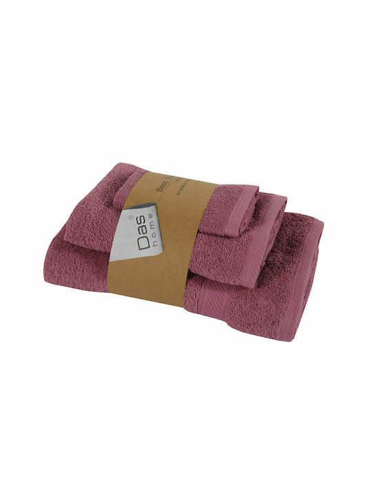 Das Home 3-tlg. Set Badetücher Best 0599 Violet Gewicht 480gr/m²