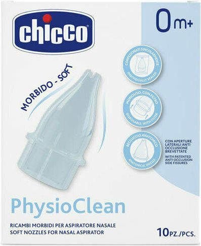 Chicco PhysioClean Ανταλλακτικά Ρινικού Αποφρακτήρα για Βρέφη και Παιδιά 10τμχ