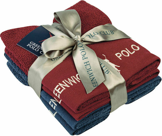 Greenwich Polo Club Χεριών 2673 Μπλε / Μπορντώ 4τμχ Βάρους 480gr/m²