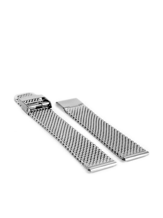Vitopoulos Mesh Milanese Μεταλλικό Μπρασελέ Ασημί 24mm