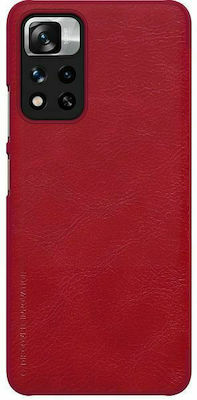 Nillkin Qin Synthetic Leather Book Red (Poco M4 Pro 5G / Redmi Note 11s 5G)