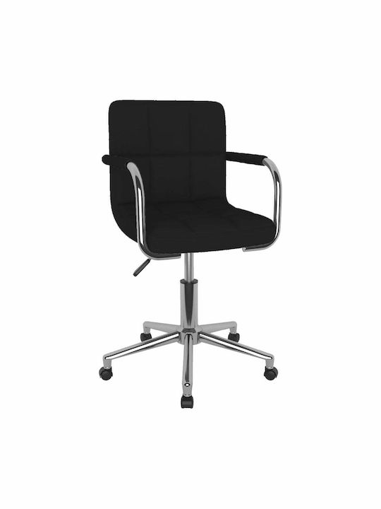 Office Chair with Fixed Arms Black vidaXL