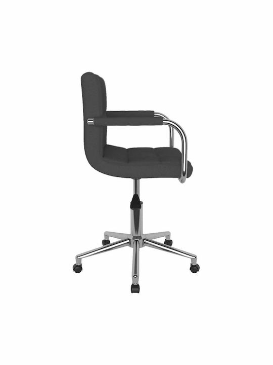 vidaXL Office Chair with Fixed Arms Dark Grey