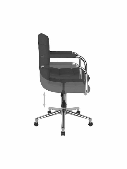 vidaXL Office Chair with Fixed Arms Dark Grey