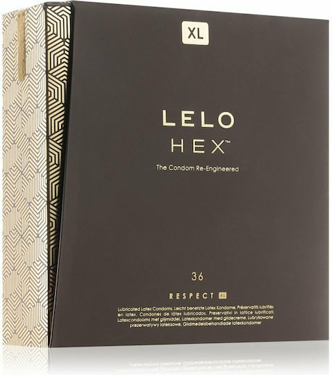 Lelo Προφυλακτικά Hex Respect XL 36τμχ 54mm Natural