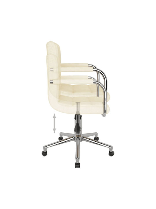 vidaXL vidaXL Office Chair with Arms Ecru