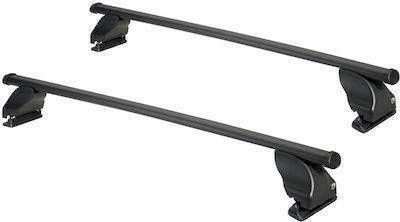 Cam Car Roof Bars Metallic 112cm for BMW Series 1 5D F20 5D 2011-2019 Set with Roof Rack Legs Black