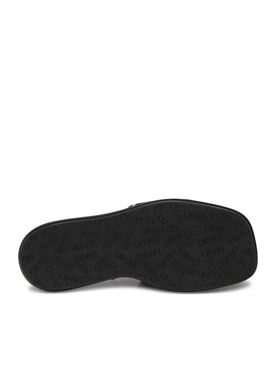 Amelia Leder Flache Sandalen für Damen in Schwarz Farbe
