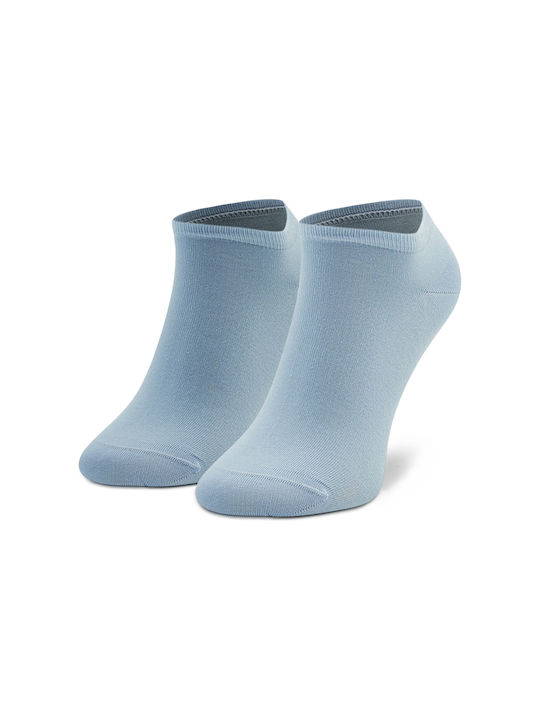 Tommy Hilfiger Women's Solid Color Socks Light Blue / White 2Pack