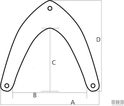 Eval Μουστάκι Πλώρης Pvc 33.5cm