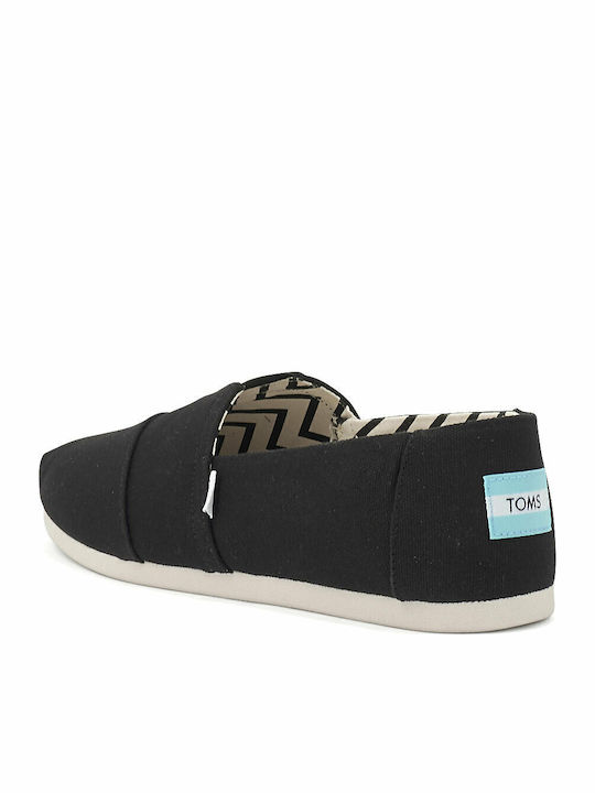 Recycled Cotton Alpargata Men's Espadrilles in Black Color