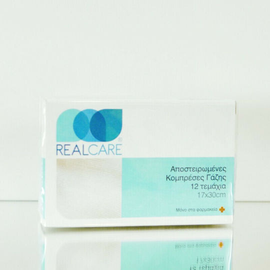 Real Care Sterile Gauzes 17x30cm 12pcs