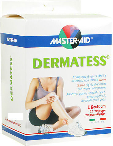 Master Aid Sterile Gauze Pads 18x40cm Dermatess Plus 12pcs