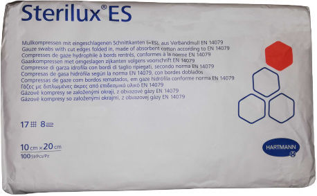 Hartmann Non-Sterile Gauze Pads 10x20cm Sterilux ES 17 Threads 8ply 100pcs