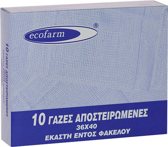 Ecofarm Gaze Medicale Sterile 36x40cm 10 Bucăți