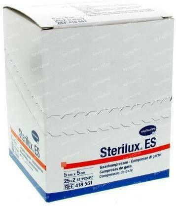 Hartmann Sterilux ES Sterile Gauzes 17 Threads 5x5cm 2pcs