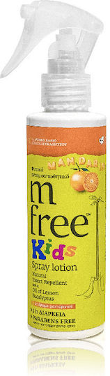 M Free Kids Εντομοαπωθητική Λοσιόν σε Spray Mandarin Κατάλληλη για Παιδιά 125ml