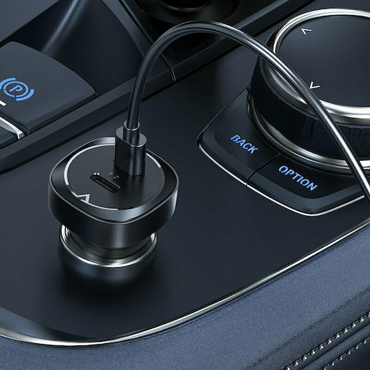 Acefast B2 Car Charger 72W Fast Charging with Ports 2xUSB Black Color